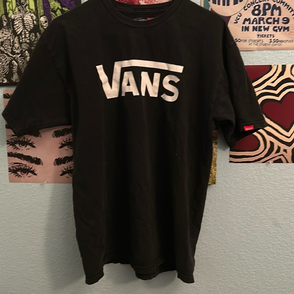 Black oversized Vans t-shirt